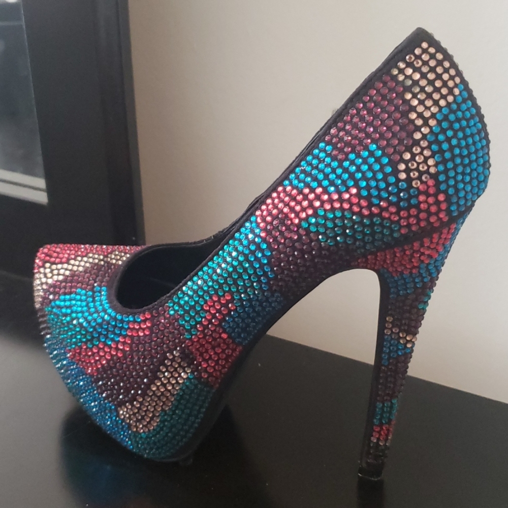 Rainbow studded Heels